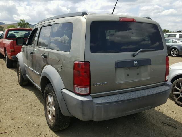 1D8GT28K27W590461 - 2007 DODGE NITRO SXT BROWN photo 3