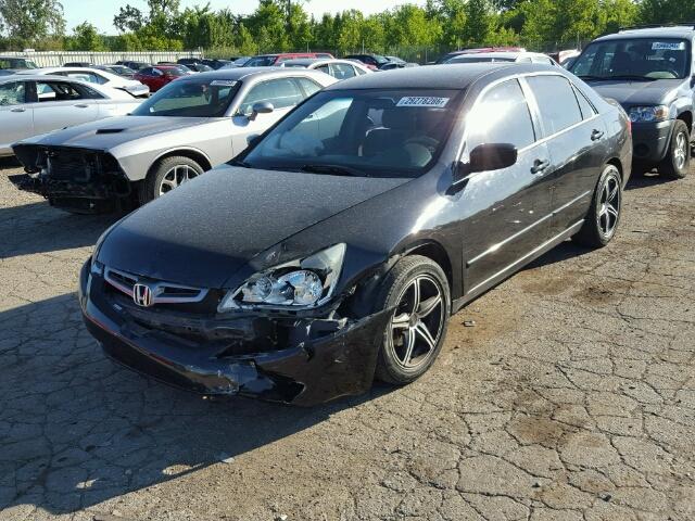 1HGCM56425A137808 - 2005 HONDA ACCORD LX BLACK photo 2