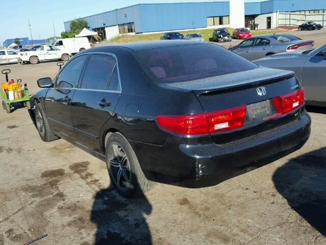 1HGCM56425A137808 - 2005 HONDA ACCORD LX BLACK photo 3