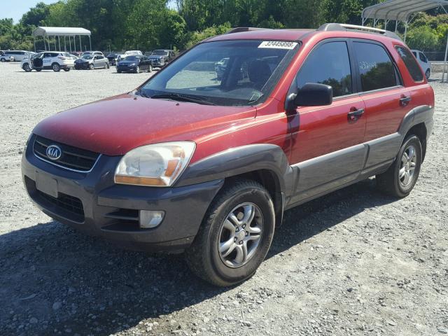 KNDJF723877343790 - 2007 KIA SPORTAGE E BURGUNDY photo 2