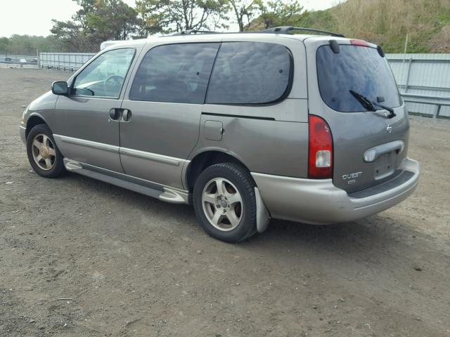 4N2ZN16T72D803414 - 2002 NISSAN QUEST SE GRAY photo 3