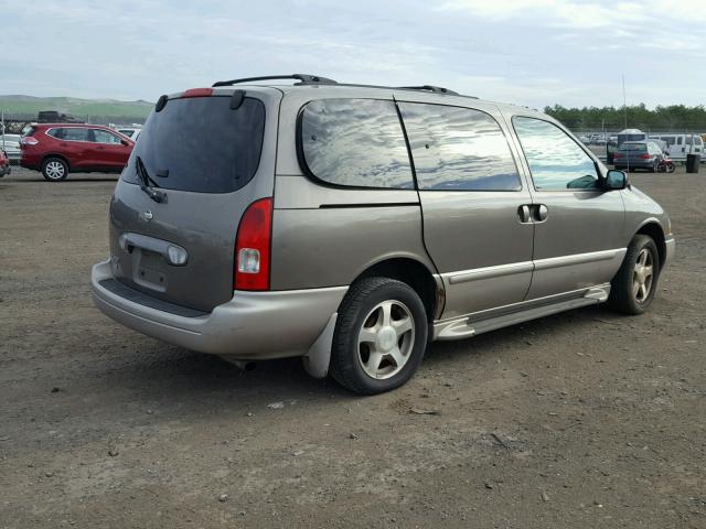 4N2ZN16T72D803414 - 2002 NISSAN QUEST SE GRAY photo 4