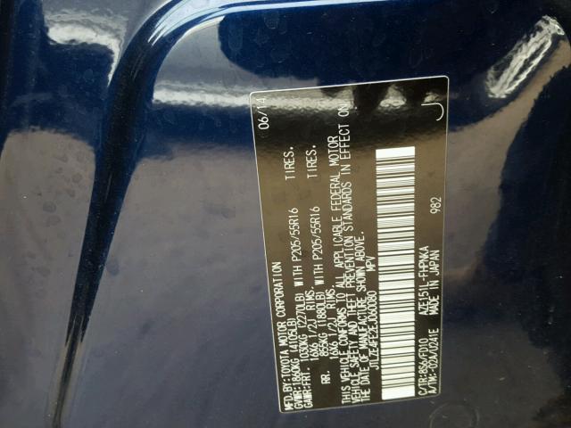 JTLZE4FE2EJ060080 - 2014 TOYOTA SCION XB BLUE photo 10