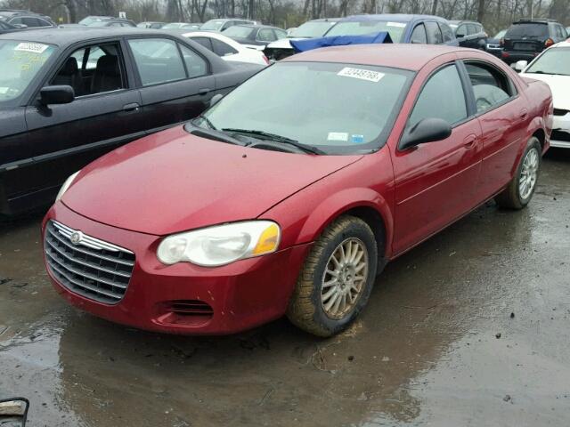 1C3EL46X35N706127 - 2005 CHRYSLER SEBRING RED photo 2