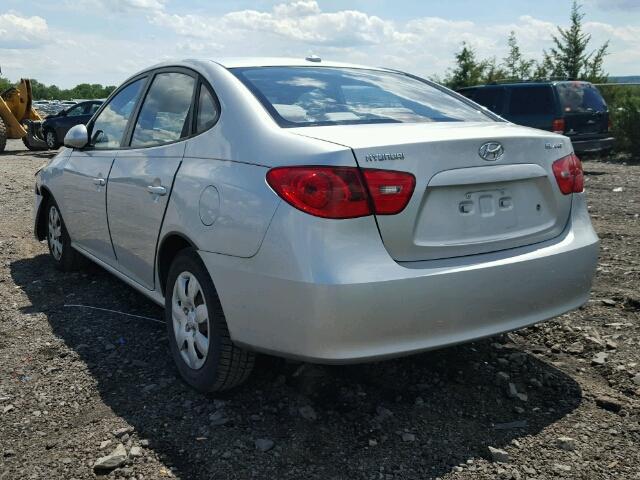 KMHDU46D37U245056 - 2007 HYUNDAI ELANTRA GL SILVER photo 3