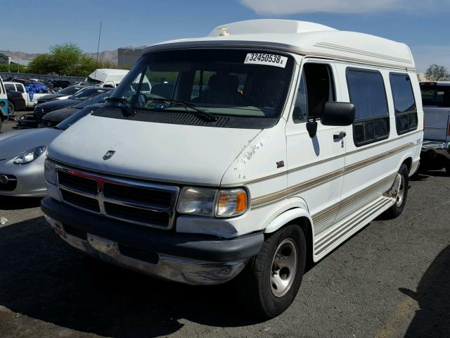 2B6HB21YXSK500573 - 1995 DODGE RAM VAN B2 WHITE photo 2