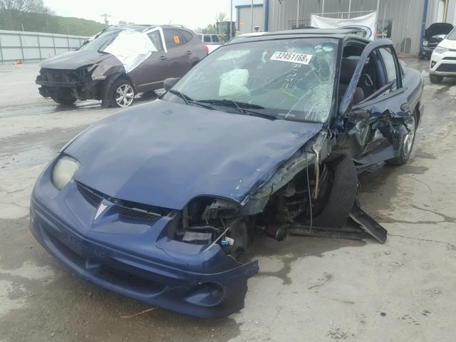 1G2JB124627253102 - 2002 PONTIAC SUNFIRE SE BLUE photo 2