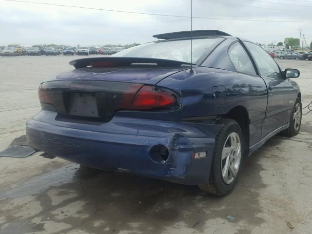 1G2JB124627253102 - 2002 PONTIAC SUNFIRE SE BLUE photo 4