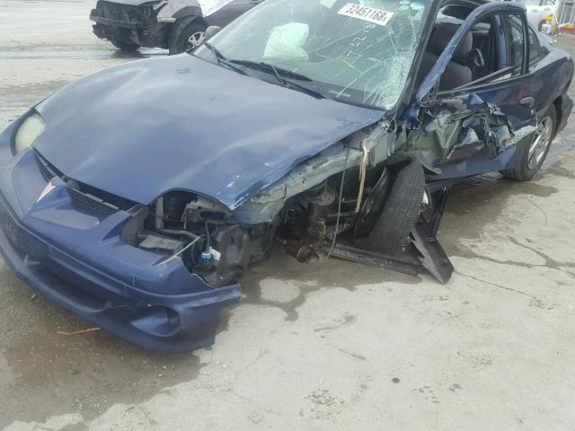 1G2JB124627253102 - 2002 PONTIAC SUNFIRE SE BLUE photo 9