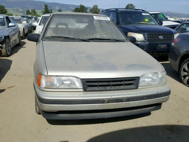 KMHVD12J3MU130399 - 1991 HYUNDAI EXCEL TAN photo 9