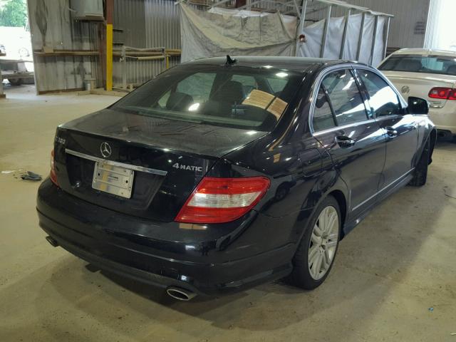 WDDGF81X79R052974 - 2009 MERCEDES-BENZ C 300 4MAT BLACK photo 4