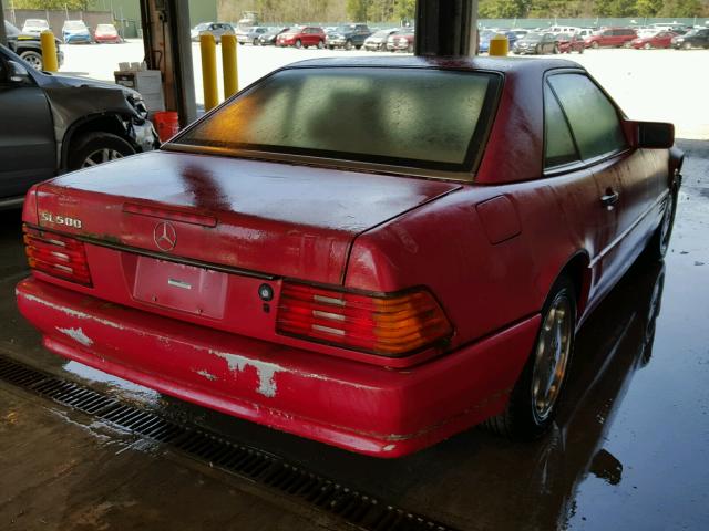 WDBFA67E3SF121048 - 1995 MERCEDES-BENZ SL 500 RED photo 4