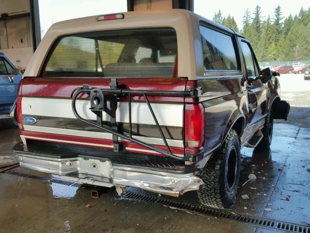 1FMEU15H1TLA98033 - 1996 FORD BRONCO U10 BURGUNDY photo 4