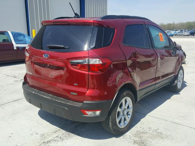 MAJ3P1TE8JC161286 - 2018 FORD ECOSPORT S RED photo 4