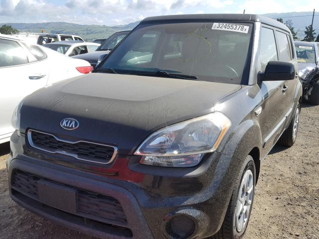 KNDJT2A50D7752926 - 2013 KIA SOUL BLACK photo 2