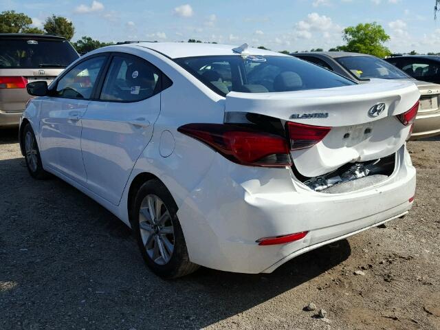 5NPDH4AE2FH564529 - 2015 HYUNDAI ELANTRA SE WHITE photo 3