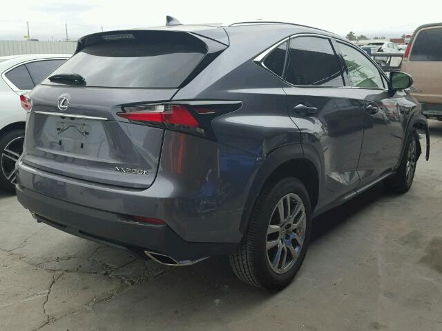 JTJYARBZ0G2032829 - 2016 LEXUS NX 200T GRAY photo 4