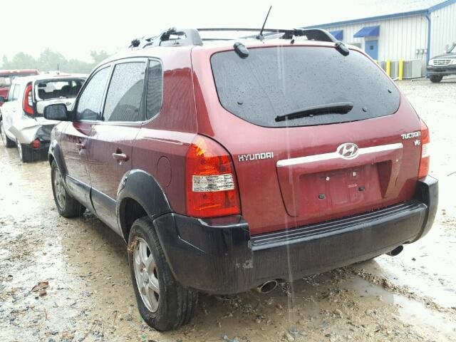 KM8JN12D55U208348 - 2005 HYUNDAI TUCSON GLS BURGUNDY photo 3