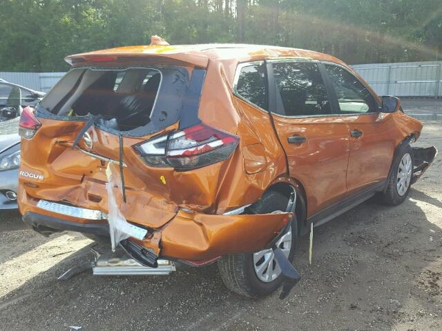 5N1AT2MT5HC743593 - 2017 NISSAN ROGUE S ORANGE photo 4