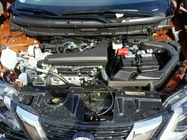 5N1AT2MT5HC743593 - 2017 NISSAN ROGUE S ORANGE photo 7