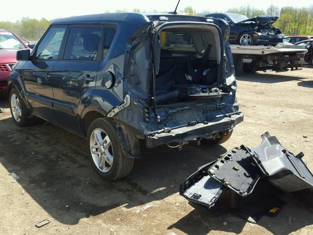 KNDJT2A29B7236308 - 2011 KIA SOUL + BLUE photo 3