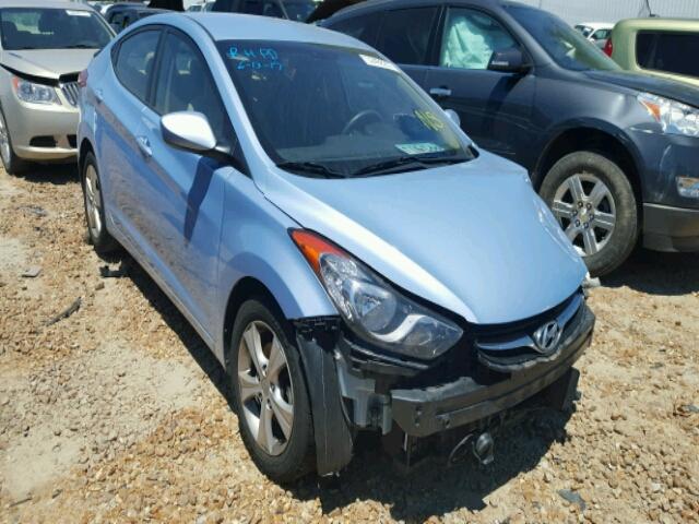 KMHDH4AE1DU719439 - 2013 HYUNDAI ELANTRA BLUE photo 1