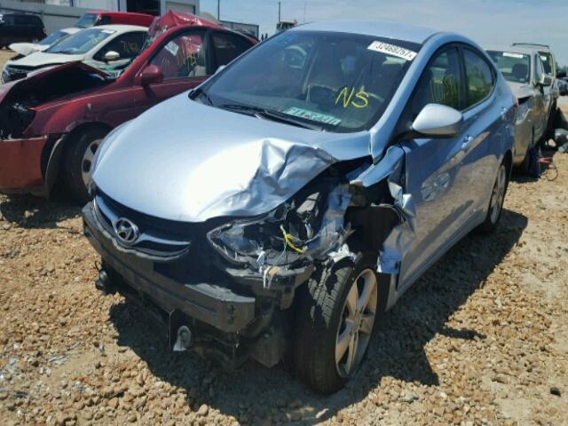 KMHDH4AE1DU719439 - 2013 HYUNDAI ELANTRA BLUE photo 2