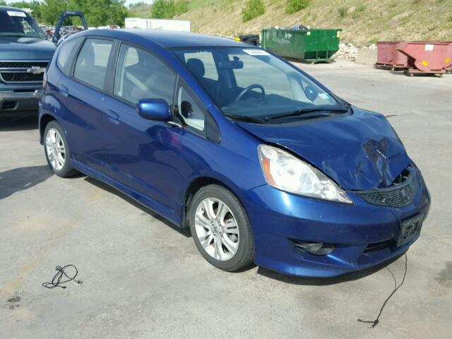 JHMGE8H43AS013576 - 2010 HONDA FIT SPORT BLUE photo 1