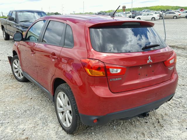 4A4AP3AU5FE022745 - 2015 MITSUBISHI OUTLANDER RED photo 3