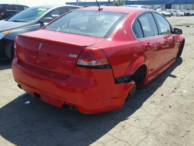 6G2ER57728L120895 - 2008 PONTIAC G8 RED photo 4