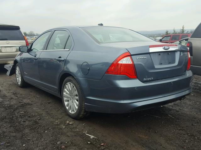 3FADP0L32BR116974 - 2011 FORD FUSION HYB BLUE photo 3