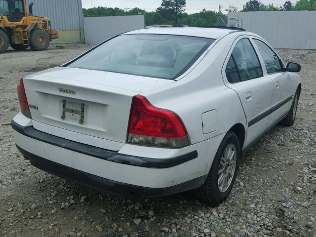 YV1RS64A642393353 - 2004 VOLVO S60 WHITE photo 4