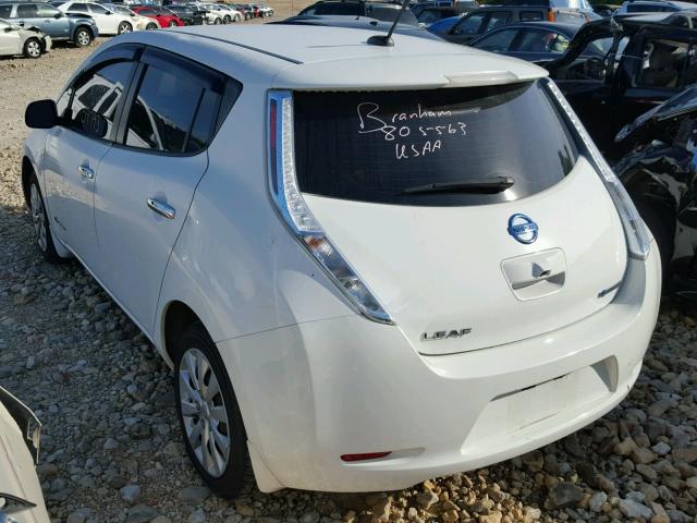 1N4AZ0CP1EC333712 - 2014 NISSAN LEAF S WHITE photo 3