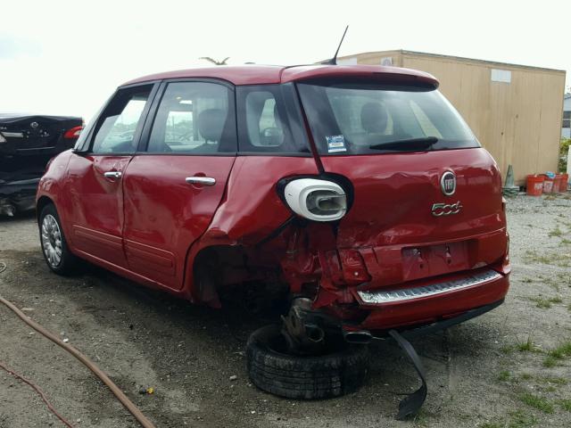 ZFBCFAAH4EZ015824 - 2014 FIAT 500L POP RED photo 3