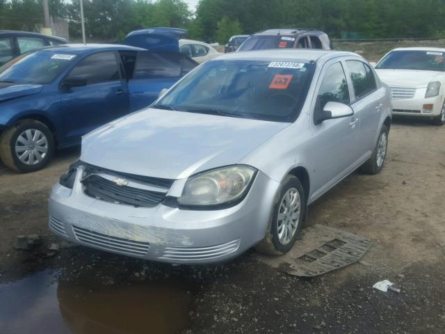 1G1AT58H197109700 - 2009 CHEVROLET COBALT LT SILVER photo 2