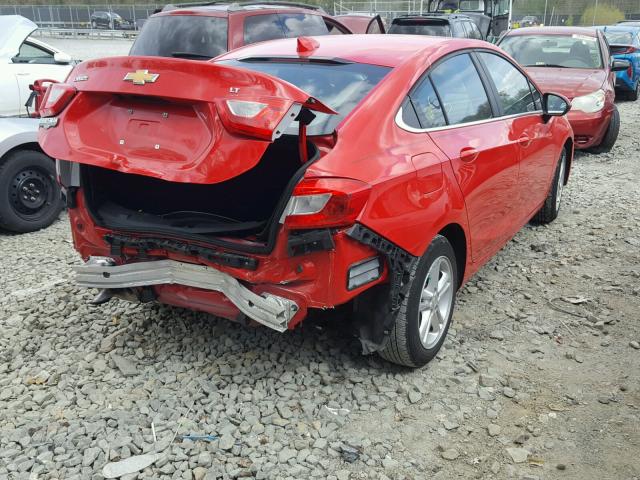 1G1BE5SM2H7171495 - 2017 CHEVROLET CRUZE LT RED photo 4