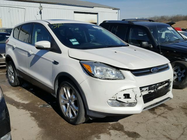 1FMCU0HX2DUB37129 - 2013 FORD ESCAPE SEL WHITE photo 1