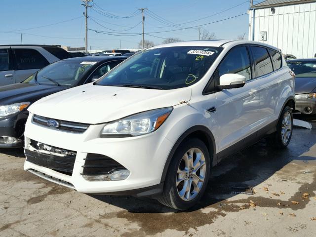 1FMCU0HX2DUB37129 - 2013 FORD ESCAPE SEL WHITE photo 2