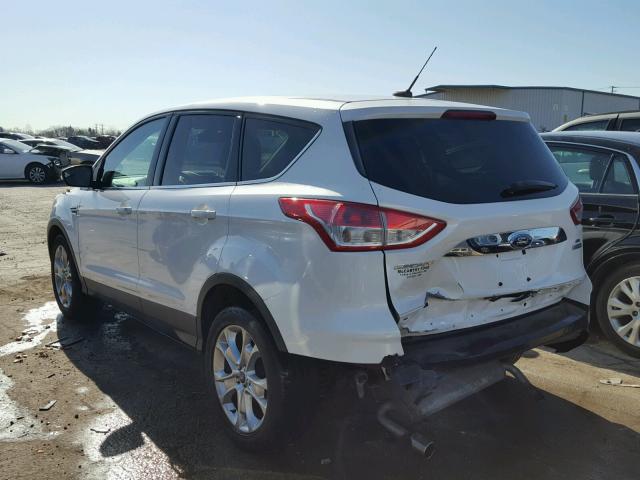 1FMCU0HX2DUB37129 - 2013 FORD ESCAPE SEL WHITE photo 3