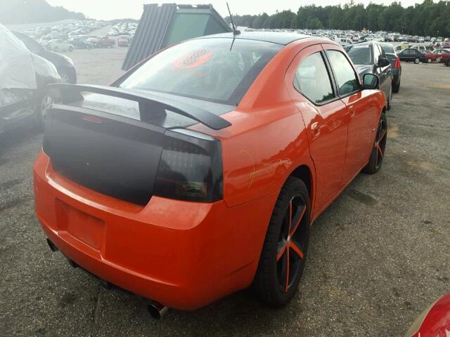 2B3LA53HX8H202927 - 2008 DODGE CHARGER R/ ORANGE photo 4