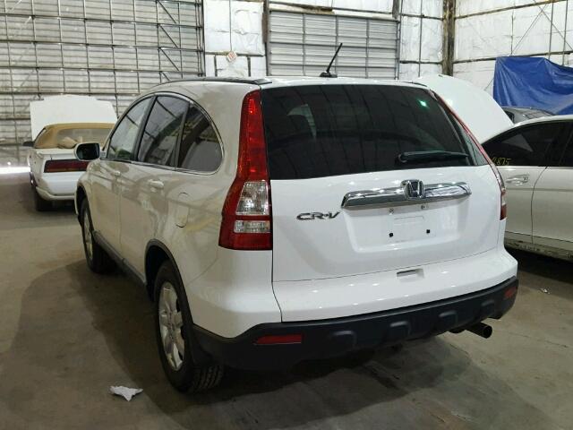 JHLRE38767C065958 - 2007 HONDA CR-V EXL WHITE photo 3