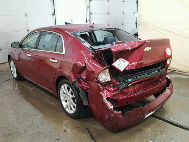 1G1ZE5EB2AF137433 - 2010 CHEVROLET MALIBU LTZ 栗色 照片 3