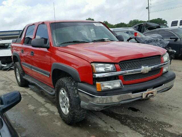 3GNEC12T94G304303 - 2004 CHEVROLET AVALANCHE RED photo 1