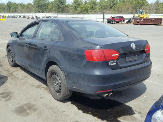 3VW2K7AJ9CM346842 - 2012 VOLKSWAGEN JETTA BASE 黑色 照片 3