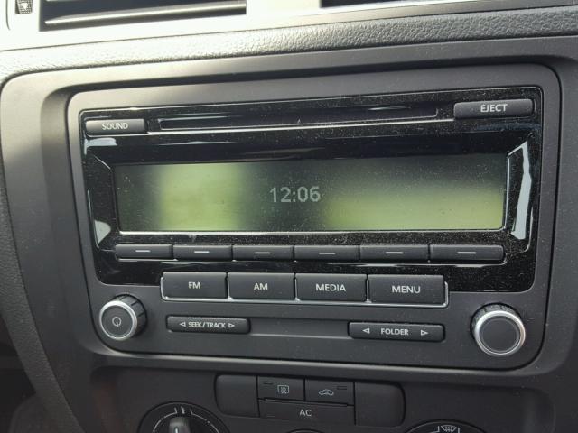 3VW2K7AJ9CM346842 - 2012 VOLKSWAGEN JETTA BASE 黑色 照片 9