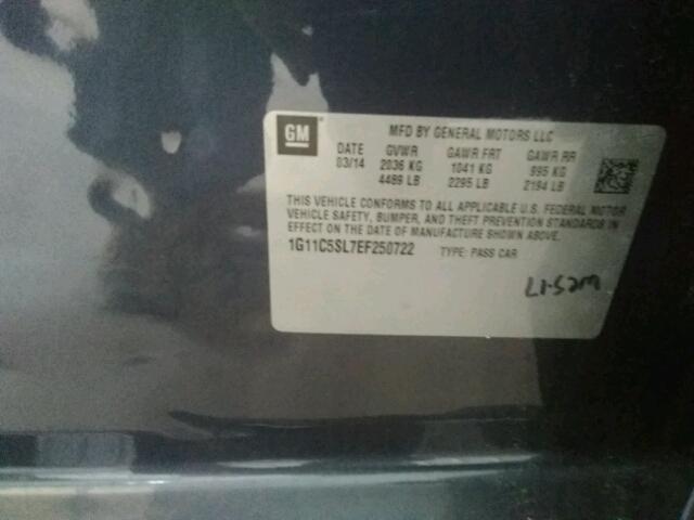 1G11C5SL7EF250722 - 2014 CHEVROLET MALIBU 1LT 蓝色 照片 10