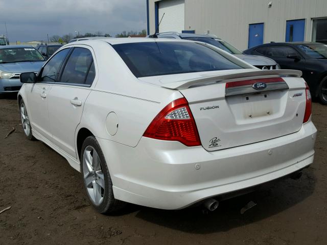 3FAHP0KC1BR138483 - 2011 FORD FUSION SPO WHITE photo 3