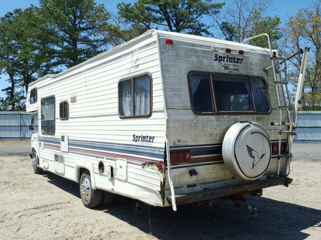 1FDKE30G5KHB02435 - 1989 FORD E350 RV WHITE photo 3