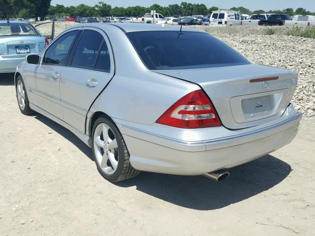 WDBRF52H36F784975 - 2006 MERCEDES-BENZ C GENERATI SILVER photo 3