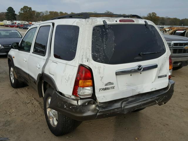 4F2YZ04183KM39046 - 2003 MAZDA TRIBUTE LX WHITE photo 3